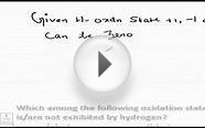 Hydrogen, s-block elements - Oxidation state of H