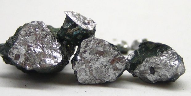 Above: Shiny Chromium metal