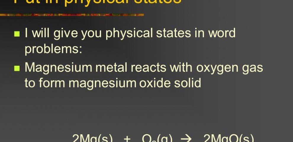 Magnesium oxygen Magnesium oxide