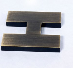 Oxidized brass