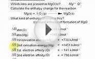 3. Born Haber Cycles, Magnesium Oxide