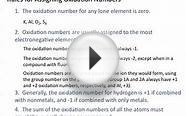 Assigning Oxidation Numbers - Chemistry Tutorial