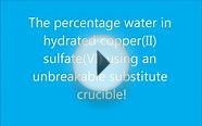 Finding the formula of hydrated Copper Sulfate - using an