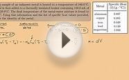 (General Chemistry 1) Determining a Specific Heat