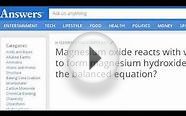 Magnesium Oxide And Water