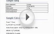 Specific Heat Calculation